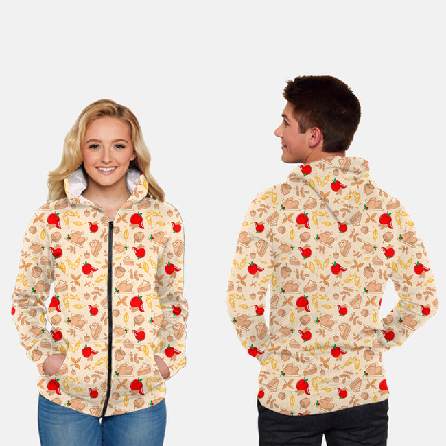 Autumn Feast-unisex all over print zip-up sweatshirt-TeeFury