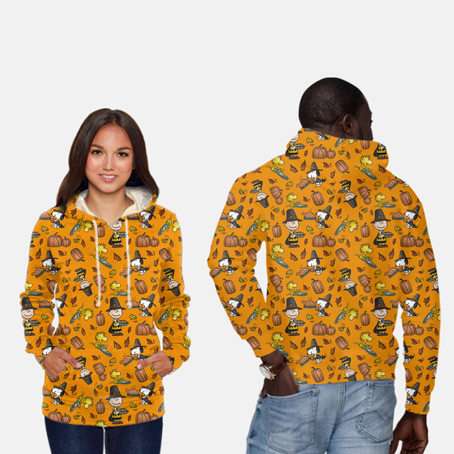 Peanuts Thanksgiving-unisex all over print pullover sweatshirt-TeeFury