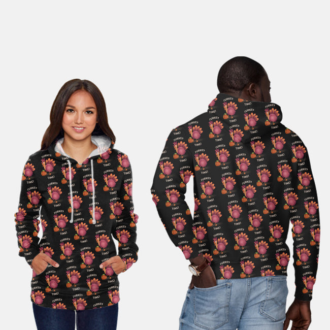 Turkey Time-unisex all over print pullover sweatshirt-TeeFury