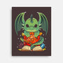 Cute Dragon Dice-none stretched canvas-Vallina84
