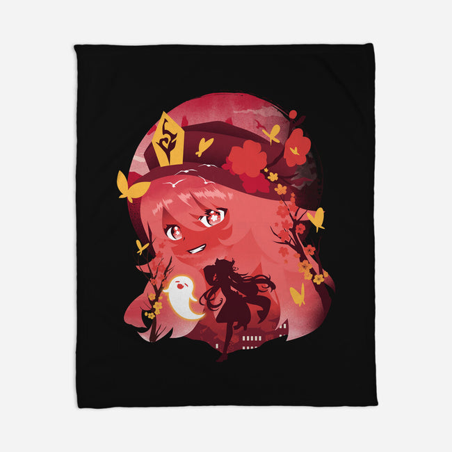 Hu Tao Ukiyo E-none fleece blanket-dandingeroz