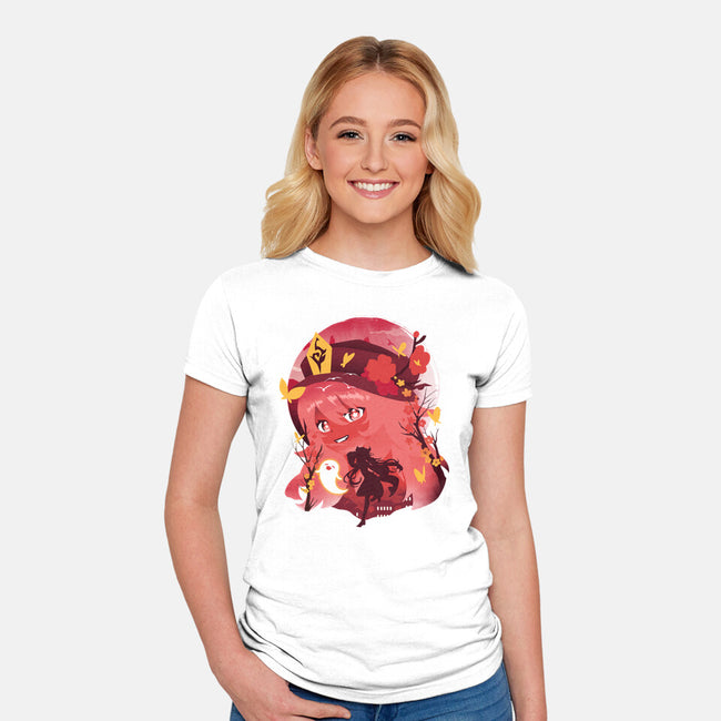 Hu Tao Ukiyo E-womens fitted tee-dandingeroz