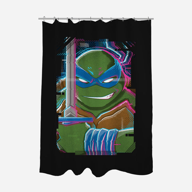 Leonardo Glitch-none polyester shower curtain-danielmorris1993