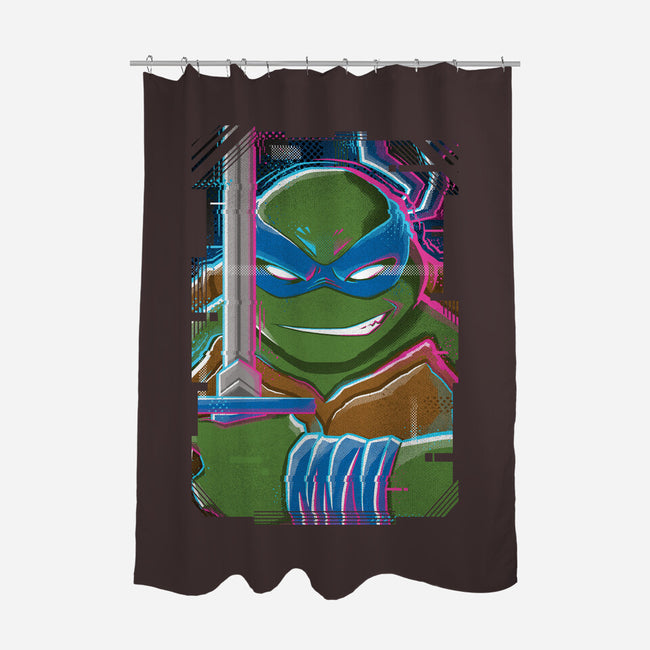 Leonardo Glitch-none polyester shower curtain-danielmorris1993