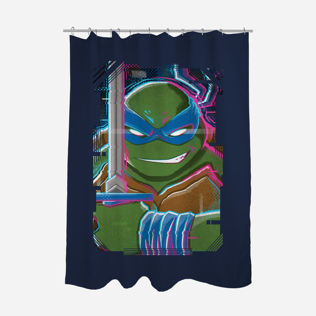 Leonardo Glitch-none polyester shower curtain-danielmorris1993