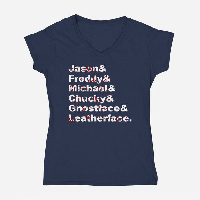 Slasher List-womens v-neck tee-goodidearyan