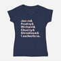 Slasher List-womens v-neck tee-goodidearyan