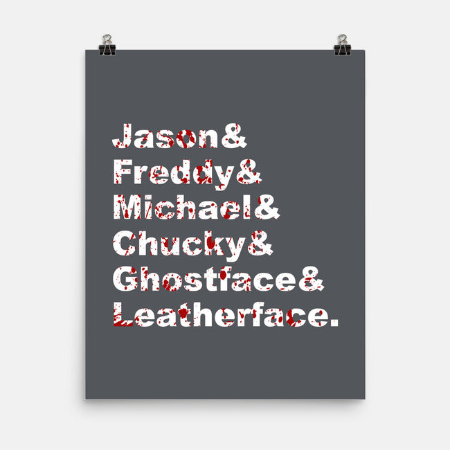 Slasher List-none matte poster-goodidearyan