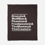 Monster List-none fleece blanket-goodidearyan