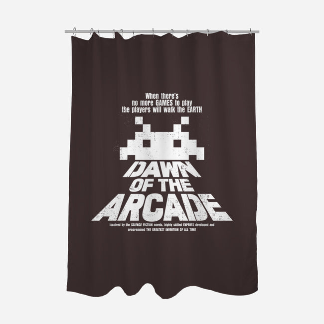 Dawn Of The Arcade-none polyester shower curtain-retrodivision
