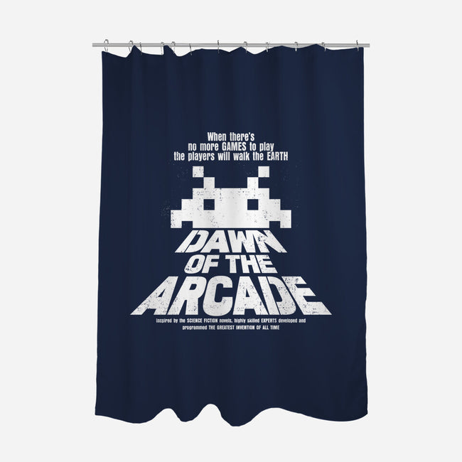 Dawn Of The Arcade-none polyester shower curtain-retrodivision