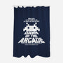 Dawn Of The Arcade-none polyester shower curtain-retrodivision
