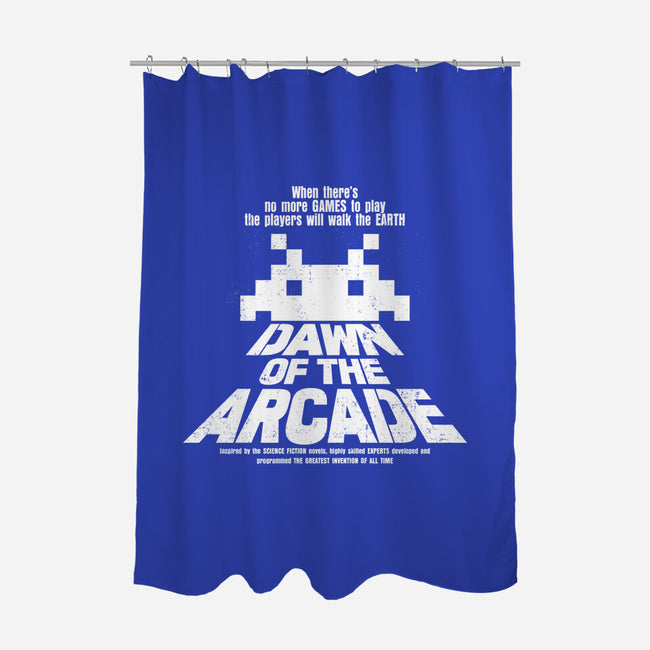 Dawn Of The Arcade-none polyester shower curtain-retrodivision