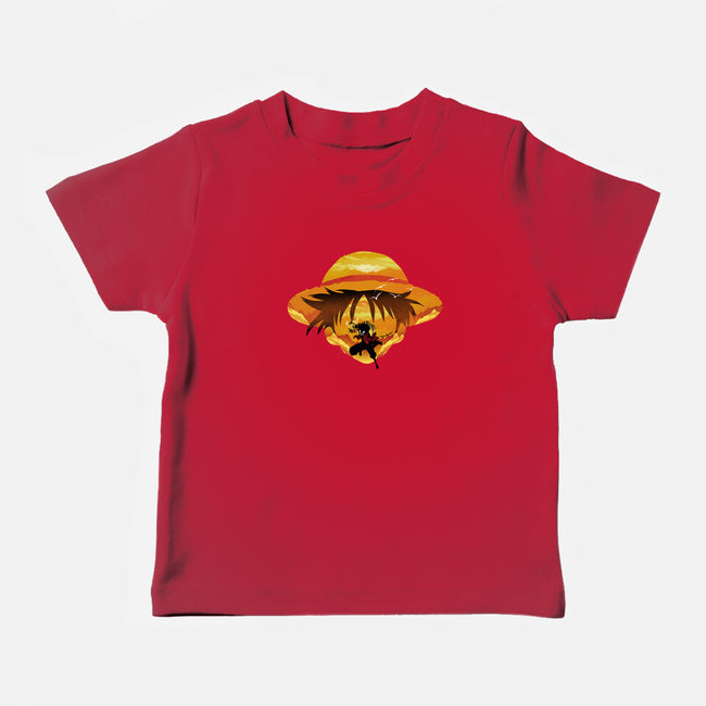 Pirate Head Landscape-baby basic tee-dandingeroz