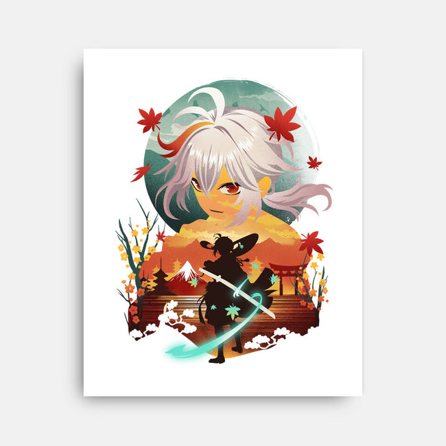 Kazuha Ukiyo E-none stretched canvas-dandingeroz