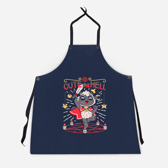 Lamb Cute As Hell-unisex kitchen apron-Zaia Bloom