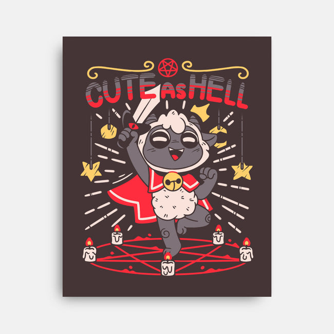 Lamb Cute As Hell-none stretched canvas-Zaia Bloom