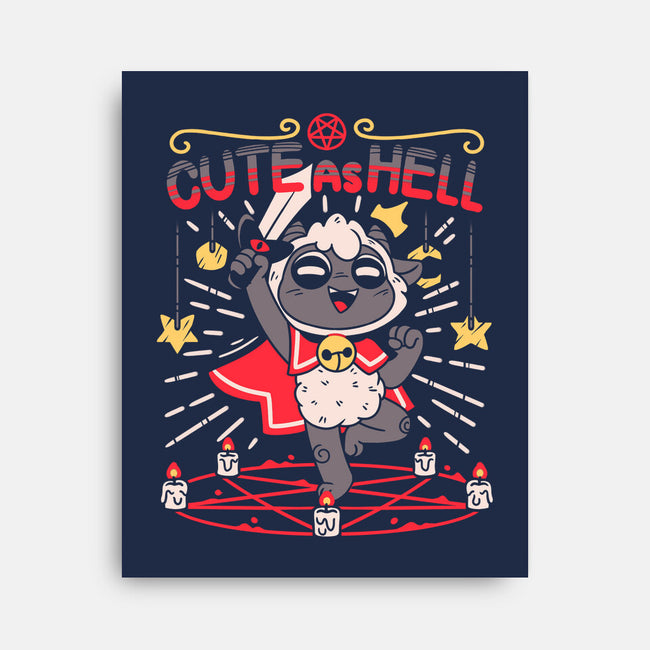 Lamb Cute As Hell-none stretched canvas-Zaia Bloom