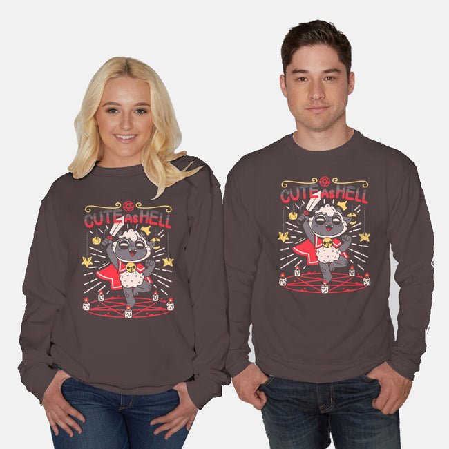 Lamb Cute As Hell-unisex crew neck sweatshirt-Zaia Bloom