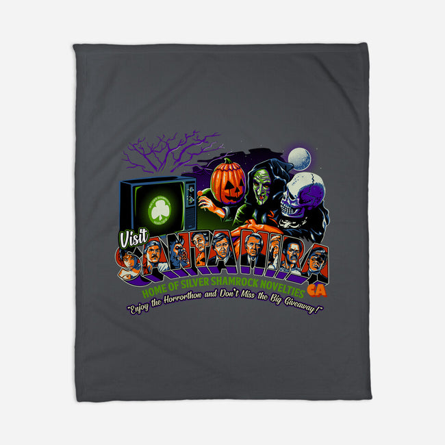 Enjoy The Horrorthon In Santa Mira-none fleece blanket-goodidearyan