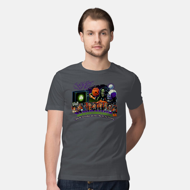 Enjoy The Horrorthon In Santa Mira-mens premium tee-goodidearyan