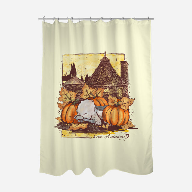 Love Autumn-none polyester shower curtain-fanfabio
