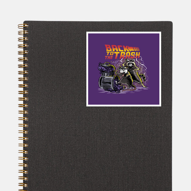 Back To The Trash-none glossy sticker-zascanauta