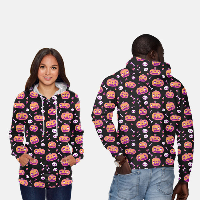 Halloween Pumpkins-unisex all over print pullover sweatshirt-xMorfina