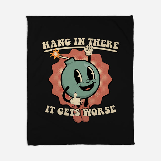Hang In There-none fleece blanket-RoboMega