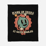 Hang In There-none fleece blanket-RoboMega