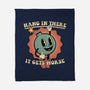 Hang In There-none fleece blanket-RoboMega