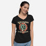Hang In There-womens v-neck tee-RoboMega