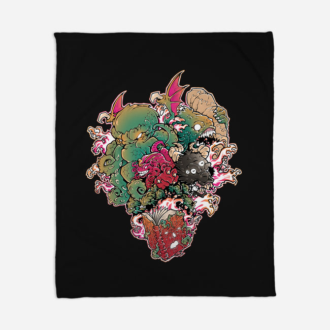 Lovecraftian Nightmare-none fleece blanket-Fearcheck