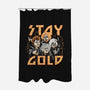 Stay Gold-none polyester shower curtain-momma_gorilla