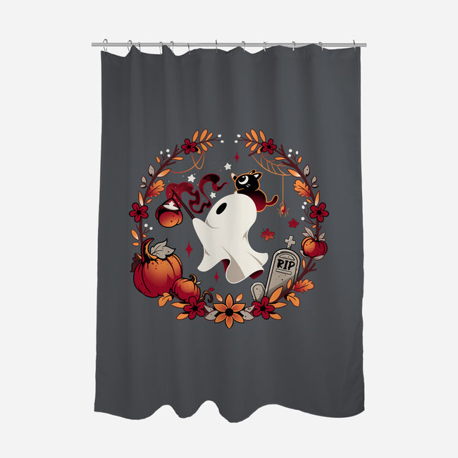 Spooky Wishes-none polyester shower curtain-Snouleaf