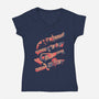 Knife Killers-womens v-neck tee-eduely