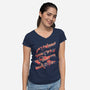 Knife Killers-womens v-neck tee-eduely