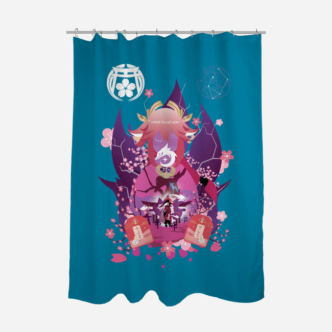 Fox Envoy-none polyester shower curtain-SwensonaDesigns