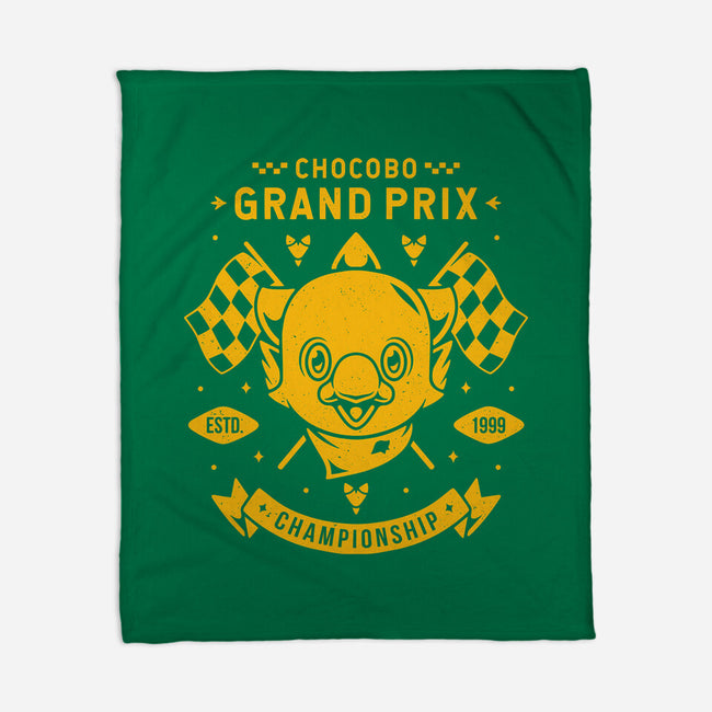 Chocobo Grand Prix-none fleece blanket-Alundrart
