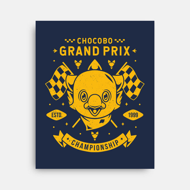 Chocobo Grand Prix-none stretched canvas-Alundrart
