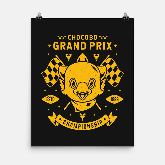 Chocobo Grand Prix-none matte poster-Alundrart