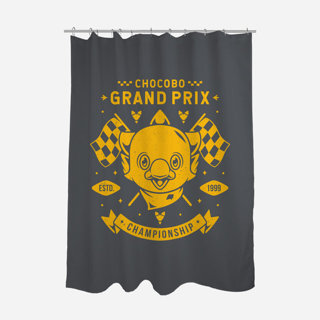 Chocobo Grand Prix-none polyester shower curtain-Alundrart