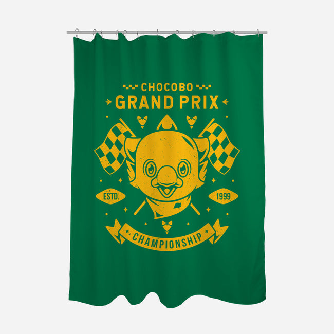 Chocobo Grand Prix-none polyester shower curtain-Alundrart