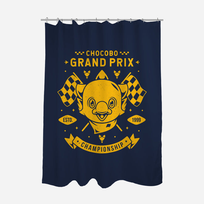 Chocobo Grand Prix-none polyester shower curtain-Alundrart