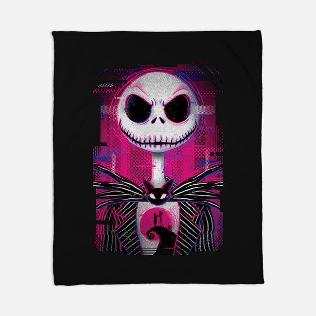 Jack Skellington Glitch-none fleece blanket-danielmorris1993