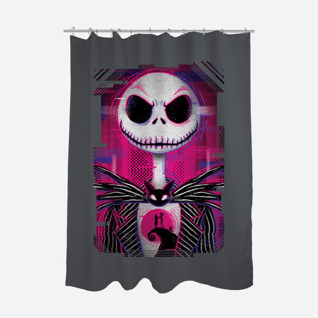 Jack Skellington Glitch-none polyester shower curtain-danielmorris1993