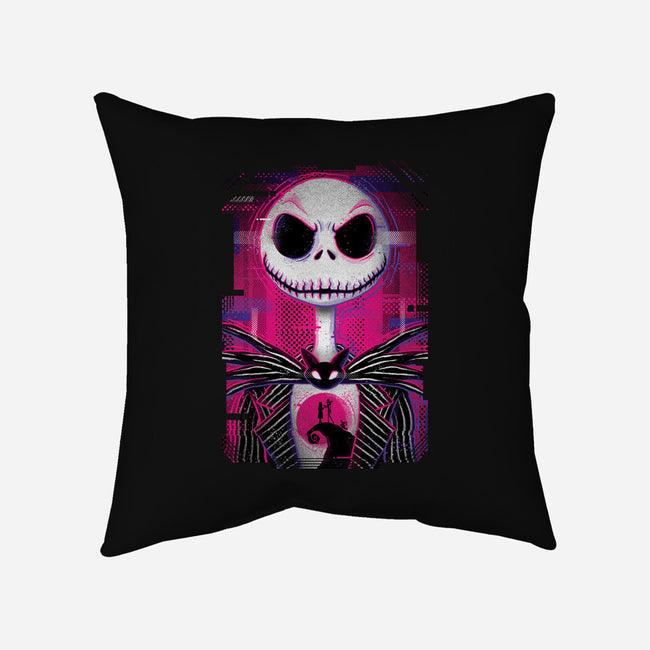 Jack Skellington Glitch-none removable cover w insert throw pillow-danielmorris1993