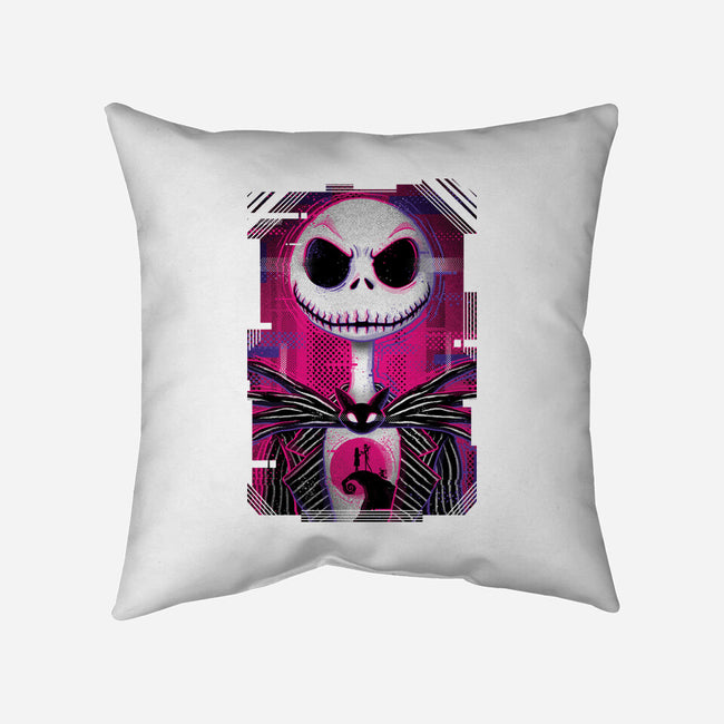 Jack Skellington Glitch-none removable cover w insert throw pillow-danielmorris1993