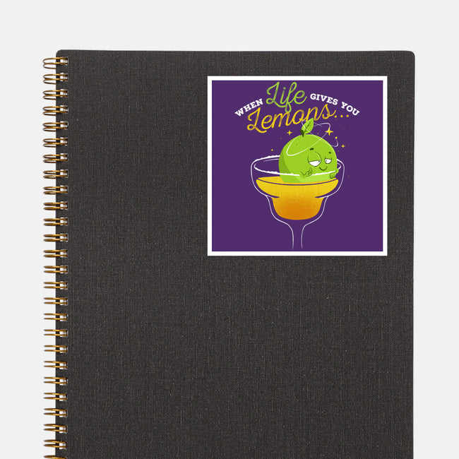 When Life Gives You Lemons-none glossy sticker-zawitees