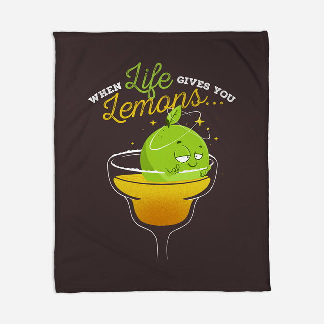 When Life Gives You Lemons-none fleece blanket-zawitees